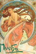 Poster Manifesto Locandina Pubblicità Art Nouveau Mucha Stampa Vintage 32x47 Cm.