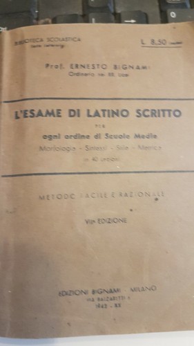 Esame latino scritto 1942 - di,