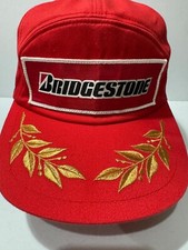Tappo podio Bridgestone vintage con sconosciuto firma pilota giapponese originale