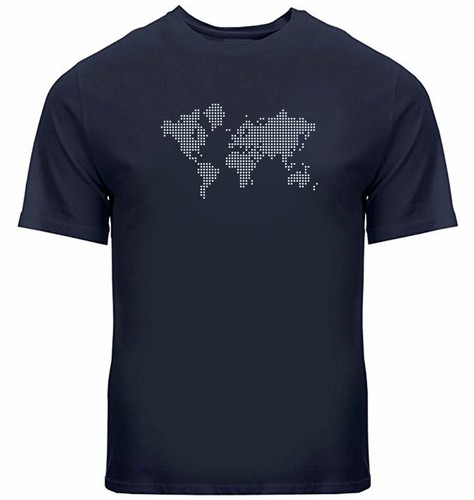 Shirt mappa pois uomo - t-shirt,