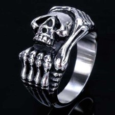 Edelstahl- Anello Teschio Con