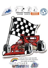 patch formula 1 F1 gran premio toppa termoadesiva bandiera a scacchi iron on boy