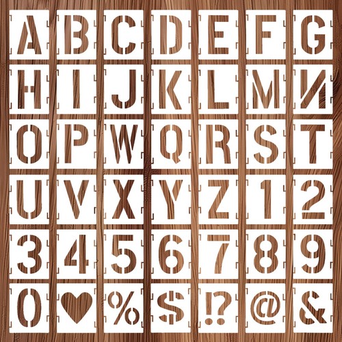 Pezzi lettera stencil 5cm - 42,