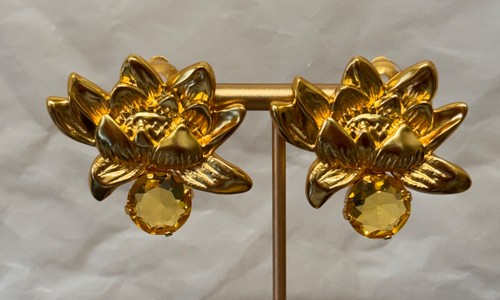 Ysl floral gold tone - floral,