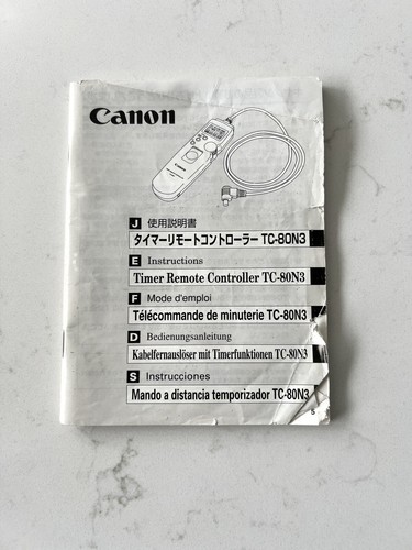 Canon 80n3 timer - canon, tc-80n3