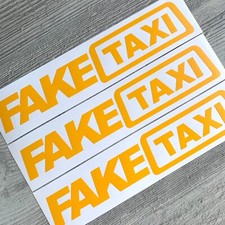 3pc fake taxi sticker decal - fake,