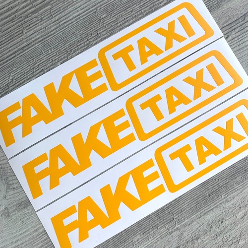 3pc fake taxi sticker decal - taxi,