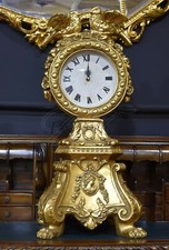 Orologio Barocco da tavolo con colombe stile antico oro francese clock R71