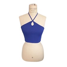 Top donna Zara a costine blu