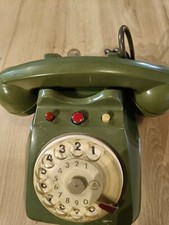 TELEFONO A DISCO S62 SIEMENS VERDE cavi in tinta, spina vintage, chiave