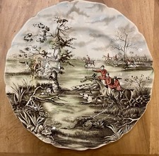 Johnson Bros - Piatto Ceramica “Tally Ho” “View Haloo” English Ceramica