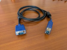 Cavo nero video VGA to VGA 15 pin connettore blu per monitor PC lungo 160 cm