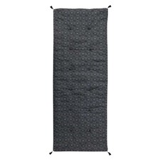 Chic Antique Pic-Nic Coperta Grigio Antracite con Fiori 180x70 CM