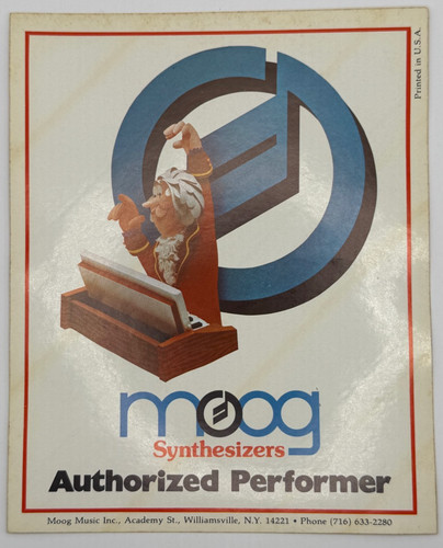 Adesivo vintage moog - vintage, "moog