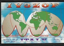 QSL CB Radio CARD"IV3ZOF,Franco Zorzenon,01,",Fogliano Redipuglia,Italia (Q7235)