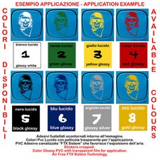 Teschio adesivi fustellato