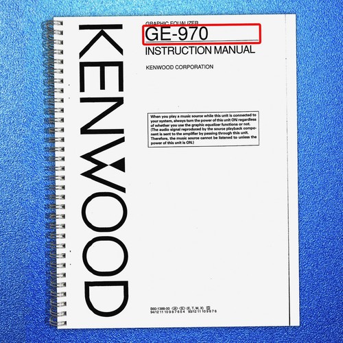Kenwood graphic equalizer - kenwood,