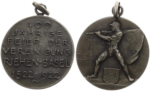 Medaglia argento svizzera - medaglia, d'argento