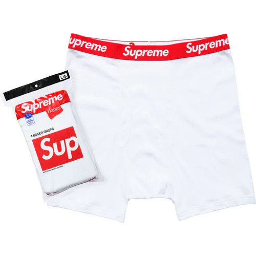 Supreme hanes boxer - supreme, white