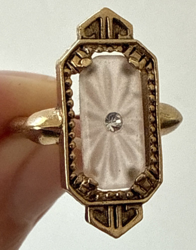 Anello vintage avon vetro - anello,