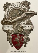 PERUGIA TOURING CLUB ITALIANO CONVEGNO TURISTICO 1907 DISTINTIVO LIBERTY