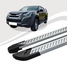 Pedane Adatte Per Isuzu D-MAX Dal 06/2012 Al 2019 VISO Argento Con ABE
