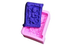 Stampo in silicone a forma di angelo violino fiori sapone resina gesso K.21338