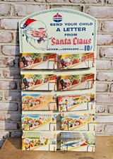 INSEGNA LETTERA BABBO NATALE OLIO STANDARD STAZIONE DI SERVIZIO ESPOSIZIONE VINTAGE NATALE