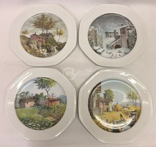 Set 4 piatti in porcellana da