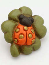 THUN PORTA FORTUNA - COCCINELLA SUL QUADRIFOGLIO  - PINS DA COLLEZIONE