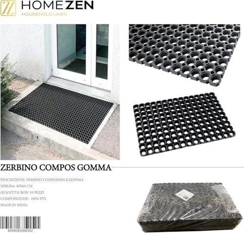 Zerbino bucato gomma - zerbino,