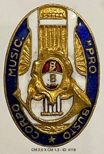 BUSTO ARSIZIO CORPO MUSICALE PRO BUSTO DISTINTIVO LIBERTY PUBBLICITARIO JOHNSON