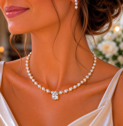 Collana perle con - collana,