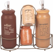 Set Olio, Aceto, Sale E Pepe