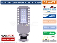 V-TAC PRO VT-34ST LAMPADA STRADALE LED 30W LAMPIONE SMD CHIP SAMSUNG IP65