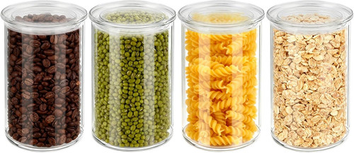 Barattoli vetro con - con, coperchio