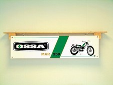 Ossa MAR 250 Striscione Moto Officina Prove Classiche Fuoristrada Espositore Parete