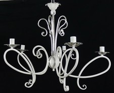 Lampadario bianco foglia