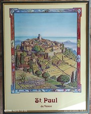 Stampa poster del 1990 incorniciata dell'autore Martin Rhys Jones