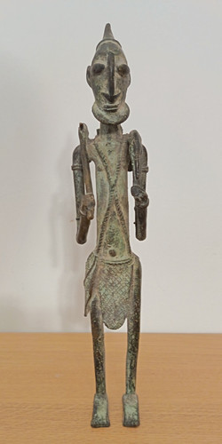 Arte africana guerriero bronzo - arte,