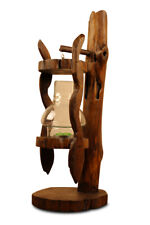 Lanterna In Legno E Vetro Per Giardino E Terrazza Con Porta Candela Decorativa