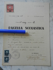 GENOVA PAGELLA SCOLASTICA 1944/45 ISTITUTO TECNICO PER GEOMETRI SAMPIERDARENA