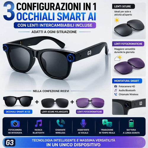 Occhiali smart g3 - occhiali,
