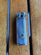 Accendino A Gas Funzionante Vintage Argento E Oro