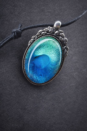Handmade resin pendant