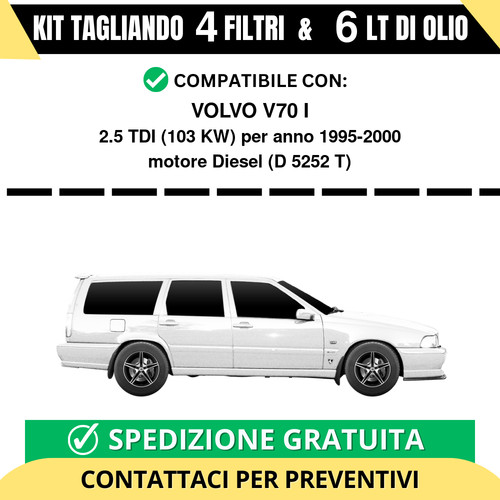 Tagliando per volvo v70 - v70, 2.5