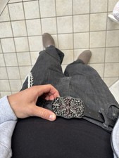 Y2K Belt Chrome Hearts BB Simon Gothic Streetwear Sag Belt Oversize Buckle