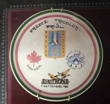 CREST AERONAUTICA PIATTO IN CERAMICA SQUADRA ACROBATICA FRECCE TRICOLORI 1986