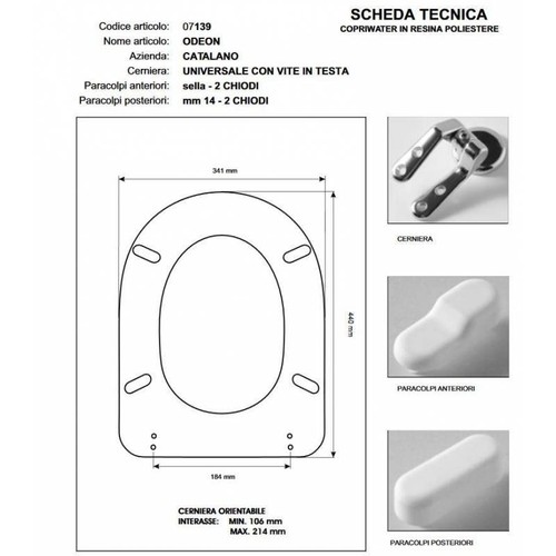 Copriwater catalano odeon - copriwater,