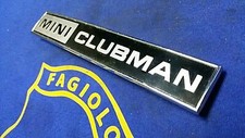 EMBLEMA " MINICLUBMAN "LOGO ROVER SCRITTA  MINI STEMMA  METALLO LEGA CROMATO   
